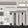 Air conditioning vertical air conditioning hanging air conditioning central air conditioning outlet round very narrow outlet 3d model