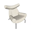 Modern Single Sofa 3d model