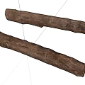 Rustic Natural Stone and Wood Logs with Rough Textured Surface for Home Decor
