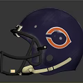 Riddell Purple Football Helmet With Team Logo And Protective Sports Apparel