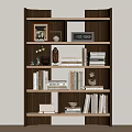 Modern Bookshelf Bookshelf Storage Rack 3d model