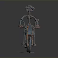 Artistic Metal Bicycle Sculpture With Human Figure And Detailed Craftsmanship