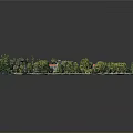 Scenic Residential Area With Red Roof Buildings Trees Roads And Water Body
