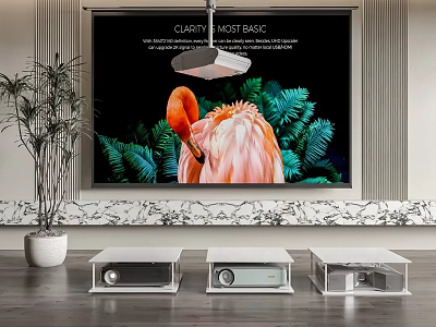 Indoor Projection Monitoring System With Multiple Projectors And Large Screen 3d model