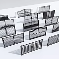 Black Metal Gates With Various Designs Including Fence Style And Double Door Patterns