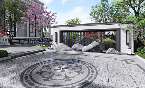 New Chinese Courtyard Garden 3d model