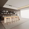 Modern dining table 3d model