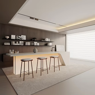 Modern dining table 3d model