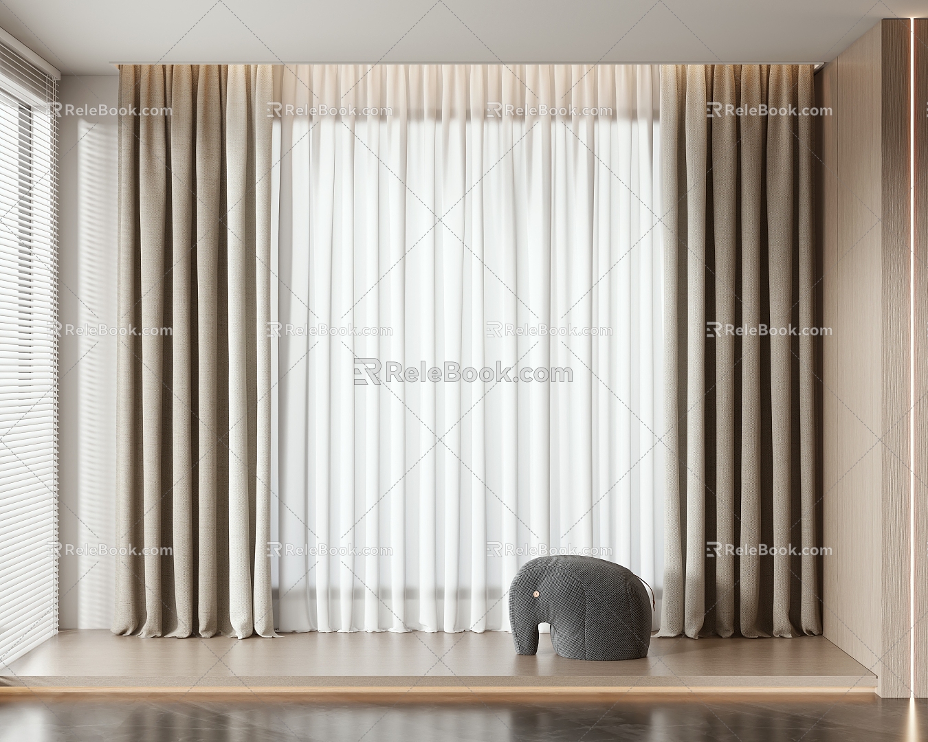 Modern Curtains 3d model