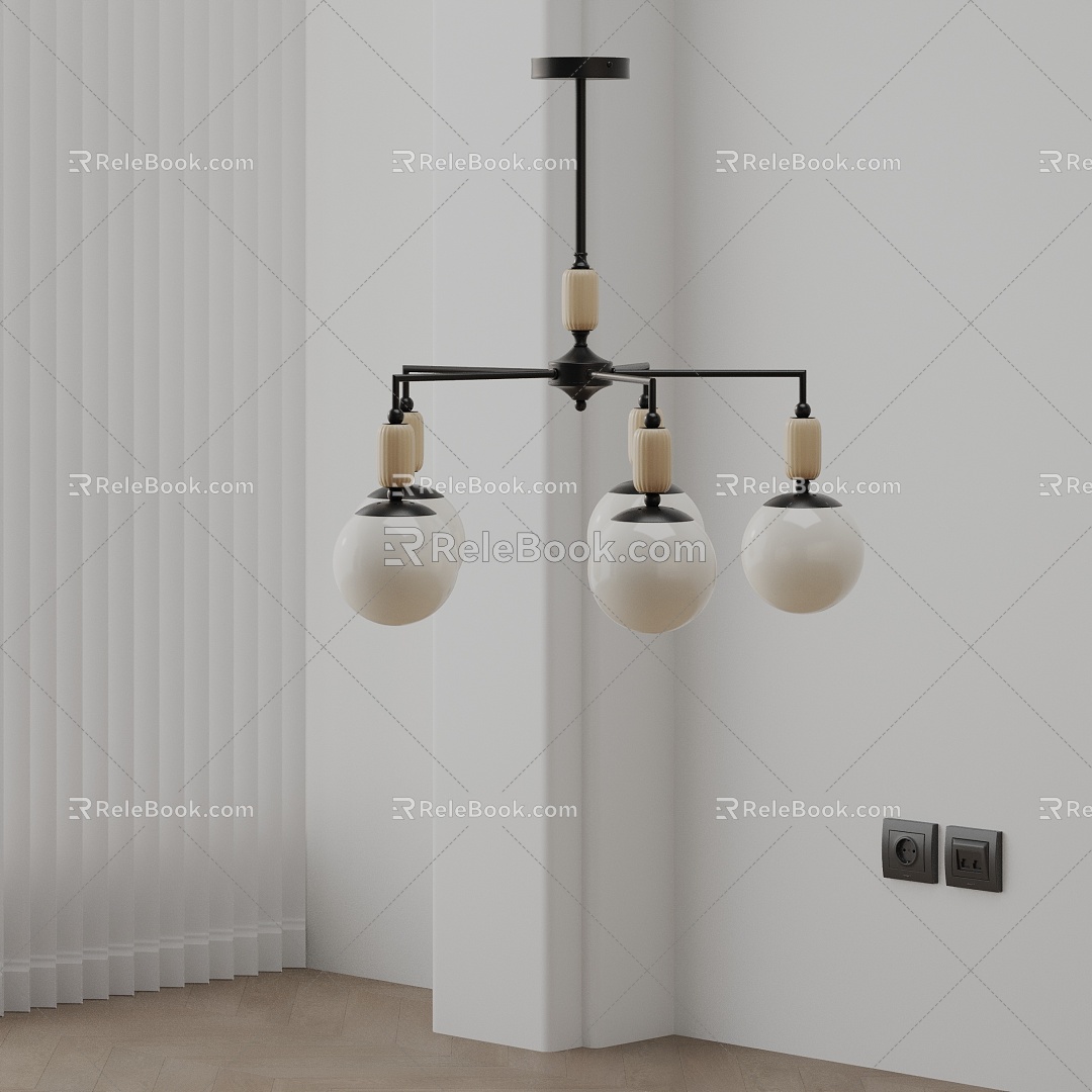 Modern chandelier 3d model