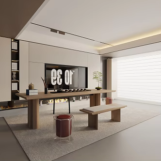 Modern Tea Room 3d model