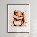 Modern Children's Cartoon Hanging Painting Decorative Painting 3d model