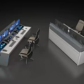 Monitoring console 3d model