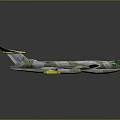 Military Transport Aircraft Model With Camouflage Paint Royal Air Force Insignia And Yellow Tail Fin