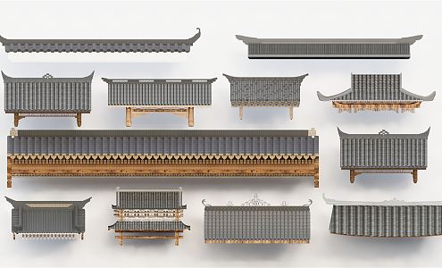 Chinese eaves 3d model