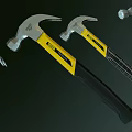 Durable Hardware Tools With Yellow And Black Handles Including Hammer And Pliers 3d model