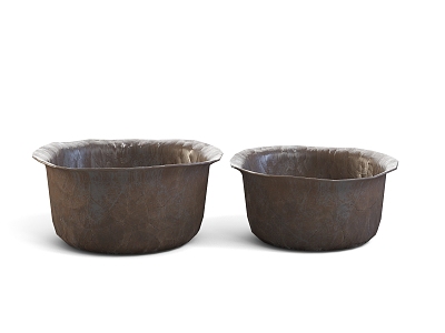 bowls iron bowls ceramic bowls 3d model