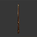 Three Different Designed Wooden Magic Wands With Intricate Handle Carvings And Details
