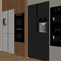 Modern Refrigerators and Freezers in Various Colors with Water Dispenser and Built in Design