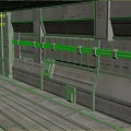 Industrial Metallic Elevator Aisle Interior With Control Panels And Metal Flooring Walls