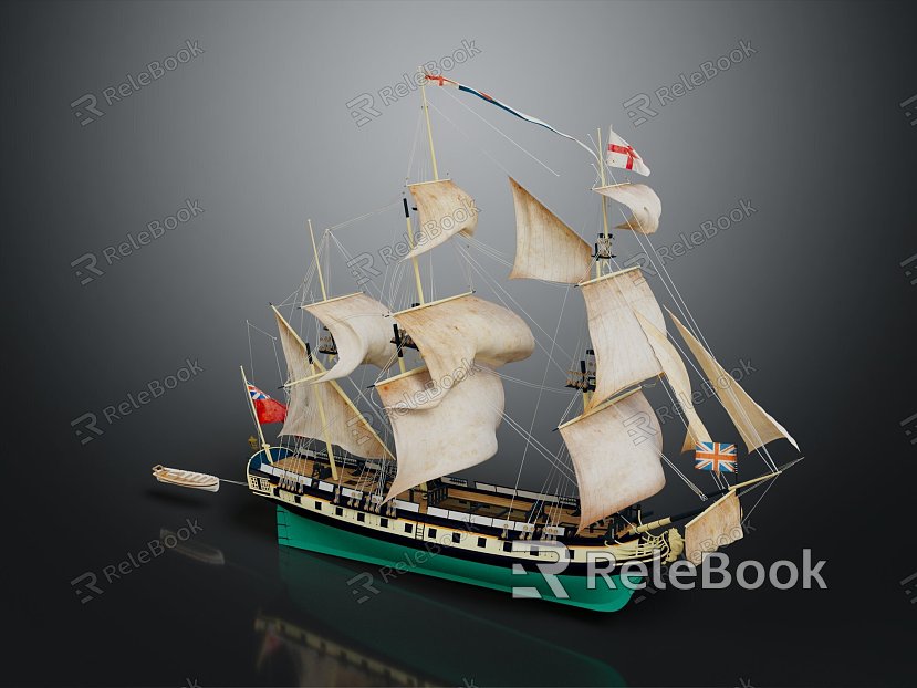 Modern Sailing Cartoon Sailing Small Sailing model