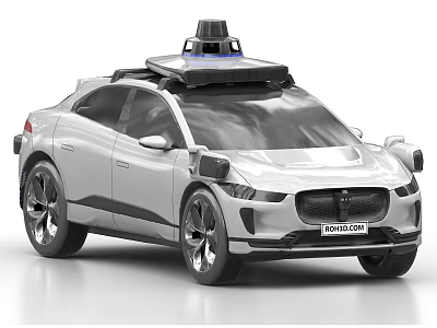 Hyundai Self Driving Car With Roof Mounted Sensors And Modern Exterior Design 3d model