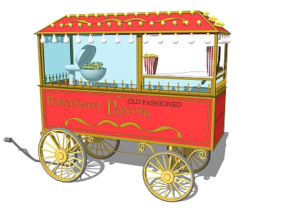 Simple European Vans Kiosk Vending Kiosk Vending Kiosk Vending Kiosk Shop Shop 3d model