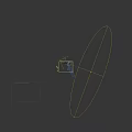 Accessible Toilet with Yellow Grab Bars Mirror Toilet Paper Holder Sink and Trash Can