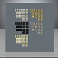 Colored Square Samples In Various Tones Arranged With White Gold Black And Silver