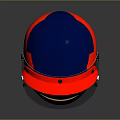 Marlboro Logo Weapon Helmet With Red Blue Design Transparent Visor And Brown Lining