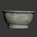 Ancient Bronze Bowl Sculpture With Intricate Carving Details And Historical Craftsmanship