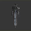 Futuristic Sci Fi Weapon With Intricate Mechanical Design Dragon Pattern And Blue Accents