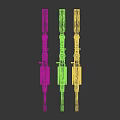 Vibrant Graffiti Designed Rifles With Various Colorful Patterns And Bright Styles
