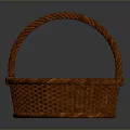 Practical Woven Basket For Household Daily Use With Sturdy Handle And Braided Design