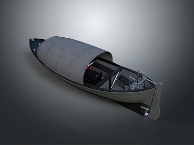 Modern Wooden Boat With Gray Canopy Dark Hull And Interior Seating Structure 3d model Modern Wooden Boat With Gray Canopy Dark Hull And Interior Seating Structure 3d model