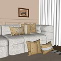 Cozy Modern Yellow Decorative Pillows With Geometric Patterns And Textured Details On Light Gray Sofa In Living Room