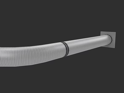 Industrial Equipment Flexible Ventilation Duct With Metal Bracket For Industrial Use 3d model