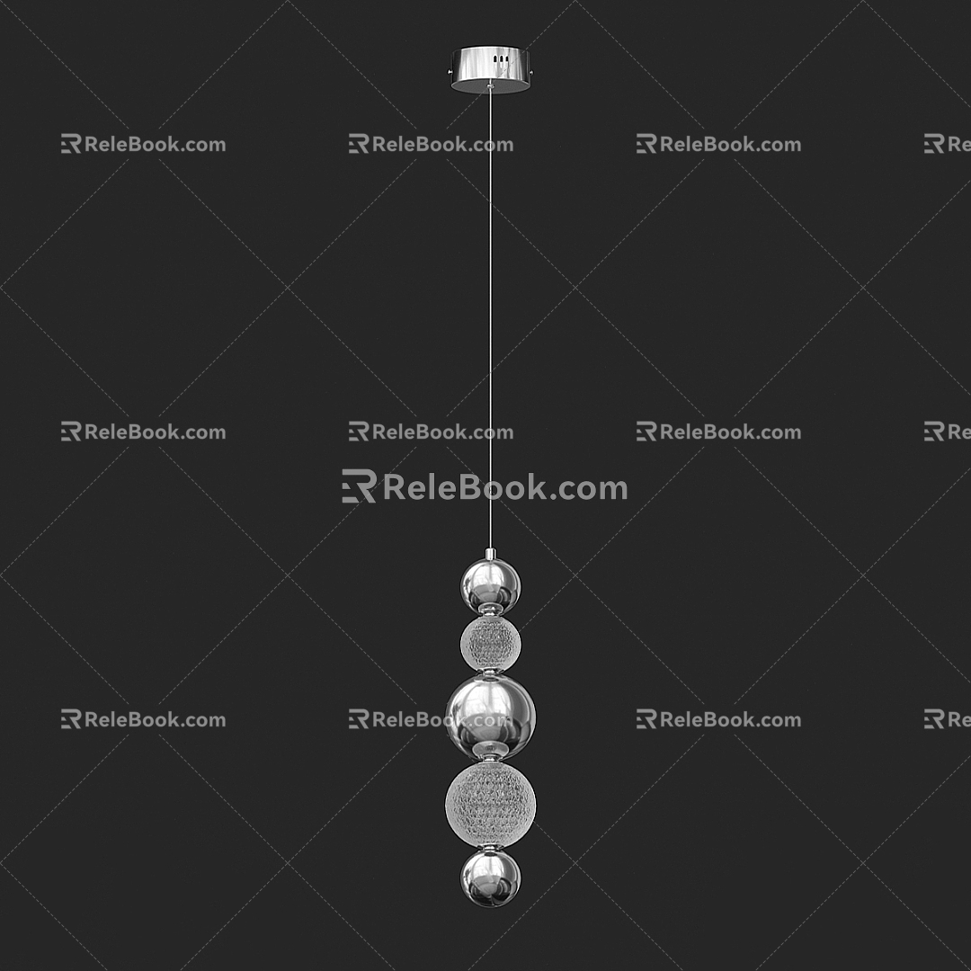 Chandelier Simple Creative Personality Bedroom Bedside Bar Ball Gourd-shaped Designer Lamps 3d model