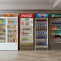 Refrigerators And Freezers With Beverages Of Different Brands In Store