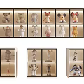 Action Figure Display Cabinet With Various Collectible Toys And Character Figurines