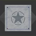 Sturdy Boxing Ring Model Featuring Red Blue Ropes and Star Logo