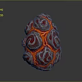 Guardian Role With Mythical Creature Egg Featuring Red Spiral And Glowing Orange Texture