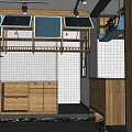 Jiangnan Style Restaurant Exterior With Traditional Wooden Decor Glass Doors And Stone Lanterns