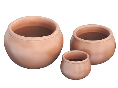 Pottery Pot Jar Casserole Pottery Flower Pot 3d model