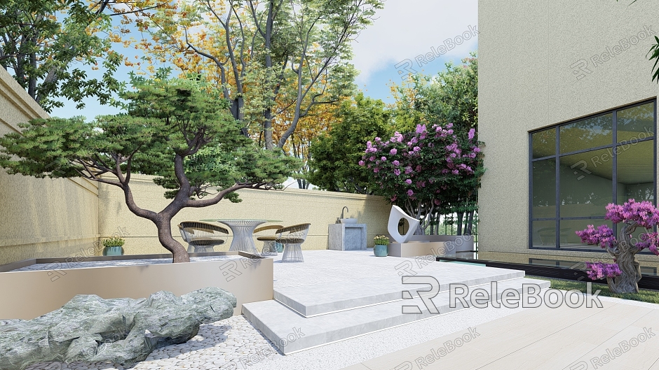 Modern Courtyard Garden model