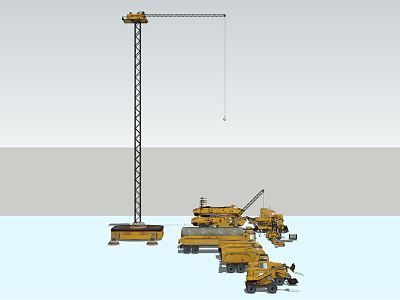 Modern engineering truck forklift bulldozer model