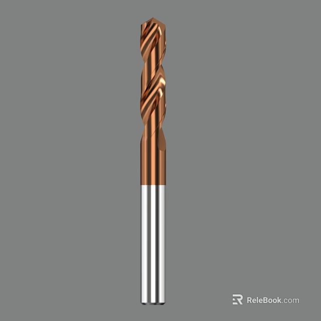 High Quality Twist Drill Bit For Metal Drilling With Spiral Flute And Steel Shank 3d model 