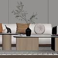 Modern double sofa 3d model
