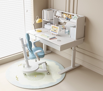 Modern Children's Desk Chair Desk Children's Chair 3d model