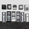 Stainless Steel Kitchen Appliances Ovens Microwaves And Storage Cabinets For Modern Home Kitchen